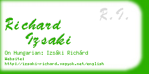 richard izsaki business card